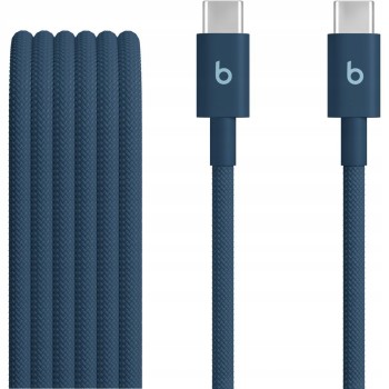 Kabel Apple Beats USB typ C - USB-C 1,5M Niebieski Navy Nylonowy Pleciony