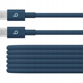 Kabel Apple Beats USB typ C - USB-C 1,5M Niebieski Navy Nylonowy Pleciony