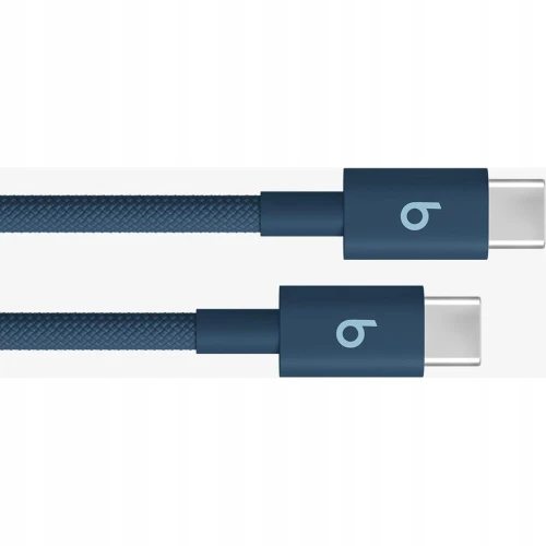 Kabel Apple Beats USB typ C - USB-C 1,5M Niebieski Navy Nylonowy Pleciony