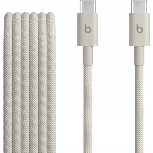 Kabel Apple Beats USB typ C - USB-C 1,5M Beżowy Stone Nylonowy Pleciony