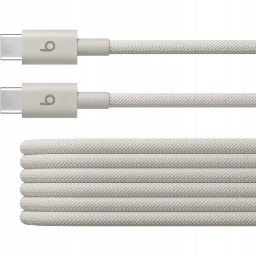 Kabel Apple Beats USB typ C - USB-C 1,5M Beżowy Stone Nylonowy Pleciony