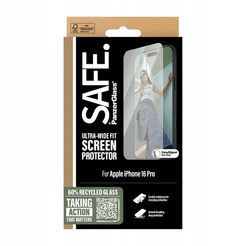 Szkło Hybrydowe Panzerglass Do Apple iPhone 16 Pro Mocne Screen Protector