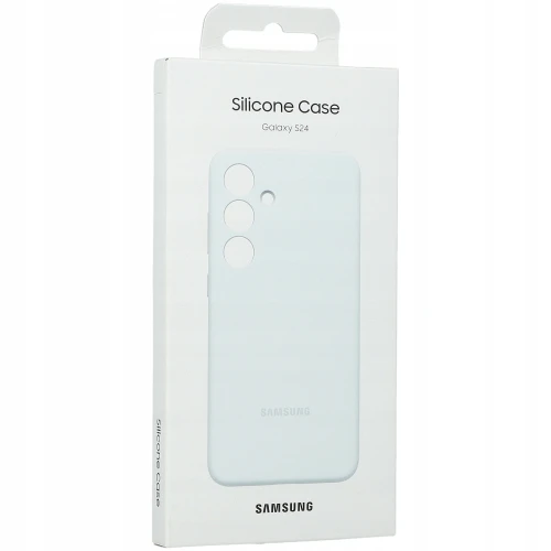 Oryginalne Etui Silikonowe Samsung Galaxy S24 Białe Silicone Case Plecki