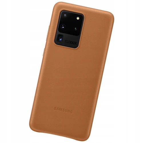 Skórzane Etui Samsung Galaxy S20 Ultra Brązowe Leather Case EF-VG988LAEGEU