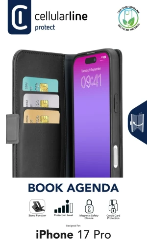 Etui Z Klapką Book Case Do Apple iPhone 17 Pro 18 Pro Elegankcie Eko Skóra