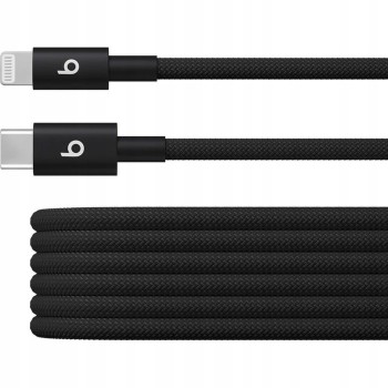 Oryginalny Kabel Apple Beats USB Typ C - Lightning 1,5M Czarny Przewód