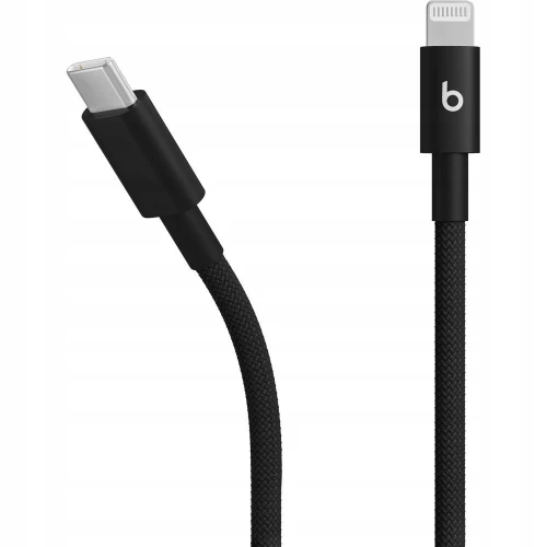 Oryginalny Kabel Apple Beats USB Typ C - Lightning 1,5M Czarny Przewód