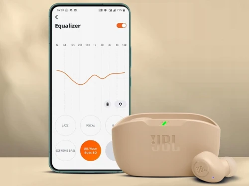 Słuchawki Dokanałowe JBL Wave Buds TWS Beżowe Beige Bezprzewodowe Bluetooth