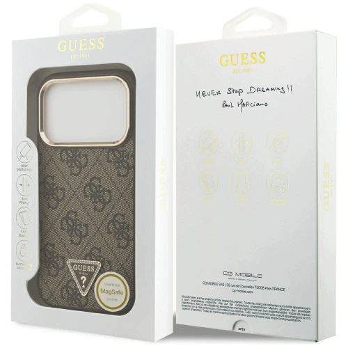 Etui Guess Do Apple iPhone 18 Pro / 17 Pro MagSafe Hard Case Triangle Logo