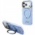 Etui Guess Do Apple iphone 18 Pro Max Ring Stand Script MagSafe Niebieskie