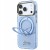 Etui Guess Do Apple iphone 18 Pro Max Ring Stand Script MagSafe Niebieskie