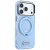 Etui Guess Do Apple iphone 18 Pro Max Ring Stand Script MagSafe Niebieskie