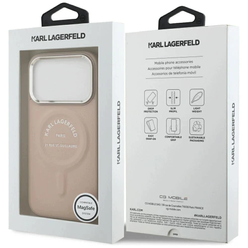 Etui Karl Lagerfeld do Apple iPhone 17 Pro / 18 Pro MagSafe Różowe Pink