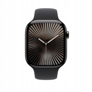 Oryginalny Pasek Silikonowy Apple Watch 46mm Czarny Black Sport Band M/L