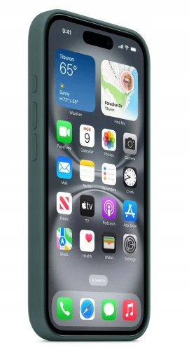 Etui Silikonowe Apple iPhone 16 Lake Green MYY83ZM/A Zielone MagSafe Plecki