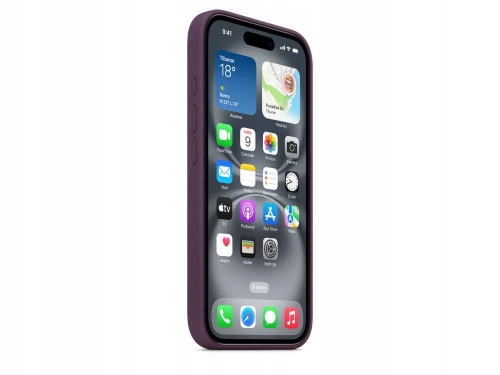 Etui Silikonowe Apple iPhone 16 Pro Bordowe Plum Wiśnia MYYM3ZM/A MagSafe