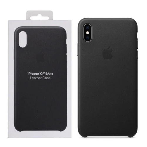Etui Skórzane Apple iPhone Xs Max MRWT2ZM/A Czarne Black Leather Case