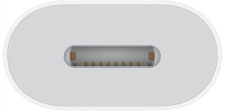 Adapter Przejściówka Apple USB-C Typ C - Lightning MUQX3ZMA Biała Nylonowa