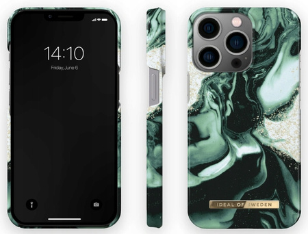 Etui Do Apple iPhone 13 Pro Ideal Of Sweden Golden Olive Marble Plecki