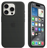 Etui Silikonowe Apple iPhone 15 Pro Czarne Black MT1A3ZM/A MagSafe Plecki