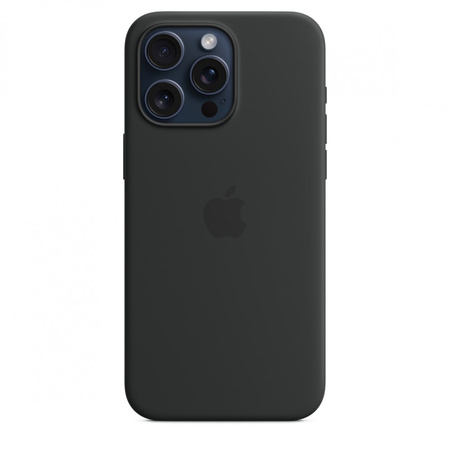 Etui Silikonowe Apple iPhone 15 Pro Max Czarne Black MT1M3ZM/A MagSafe