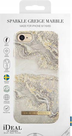 Etui Do Apple iPhone 6S / 7 / 8 / SE Ideal Of Sweden Sparkle Greige Marble