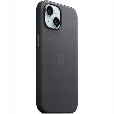 Etui Apple iPhone 15 Finewoven Tkanina MT393ZM/A Czarny MagSafe Plecki
