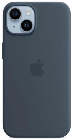 Etui Silikonowe Apple iPhone 14 Storm Blue Granatowy MW5T3ZM/A MagSafe