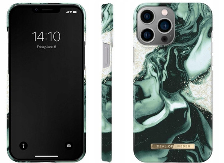 Etui Do Apple iPhone 13 Pro Max Ideal Of Sweden Golden Olive Marble Plecki