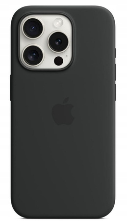 Etui Silikonowe Apple iPhone 15 Pro Czarne Black MT1A3ZM/A MagSafe Plecki