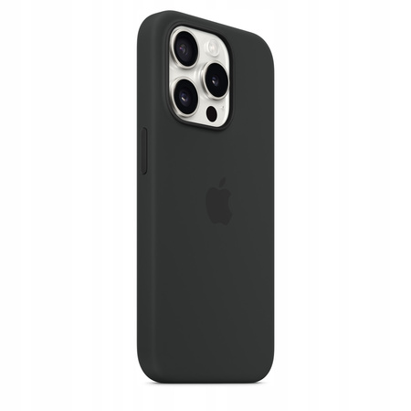 Etui Silikonowe Apple iPhone 15 Pro Max Czarne Black MT1M3ZM/A MagSafe
