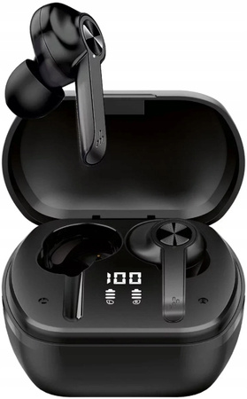 Bezprzewodowe Słuchawki Dokanałowe Xqisit TWS300 ANC Earphones Wyświetlacz