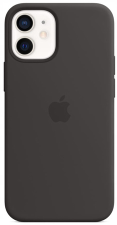 Etui Apple iPhone 12 Mini Czarne Black MHKX3ZM/A MagSafe Plecki Silikonowe