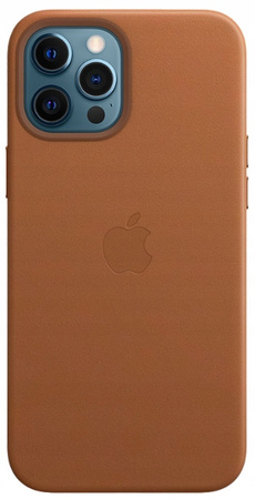 Etui Apple iPhone 12 Pro Max MHKL3ZM/A Saddle Brown Brązowe Plecki Skórzane