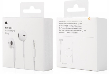 Słuchawki Apple Earpods Mini Jack 3.5MM Douszne Przewodowe MNHF2ZM/A Białe