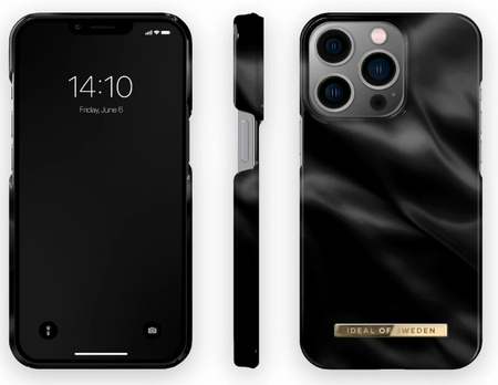 Etui Do Apple iPhone 13 Pro Ideal Of Sweden CASE BLACK SATIN Czarne Plecki