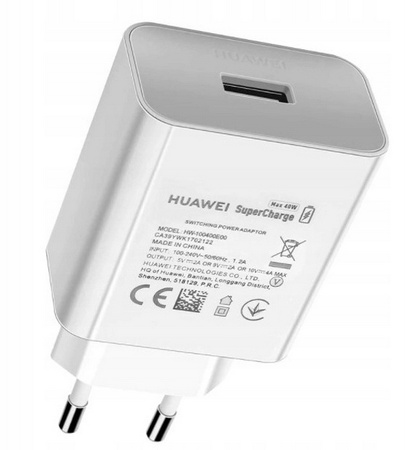 Szybka Ładowarka Sieciowa HUAWEI 40W P30 P40 PRO MATE USB-A SUPERCHARGE
