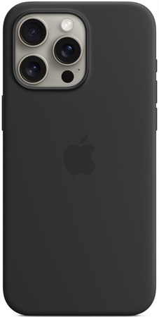 Etui Silikonowe Apple iPhone 15 Pro Max Czarne Black MT1M3ZM/A MagSafe