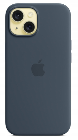 Etui Silikonowe Apple iPhone 15 Storm Blue Granatowy MT0N3ZM/A MagSafe