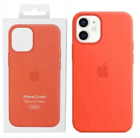 Etui Silikonowe Apple iPhone 12 Mini Pomarańczowe MKTN3ZM/A MagSafe Plecki
