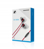 Słuchawki Dokanałowe Sennheiser CX 300S Czarno-Czerwone Z Pilotem Mikrofon