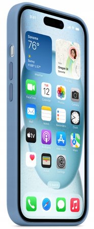Etui Silikonowe Apple iPhone 15 Winter Blue MT0Y3ZM/A Niebieski MagSafe