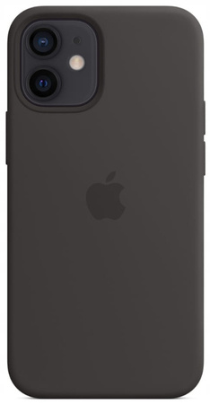 Etui Apple iPhone 12 Mini Czarne Black MHKX3ZM/A MagSafe Plecki Silikonowe