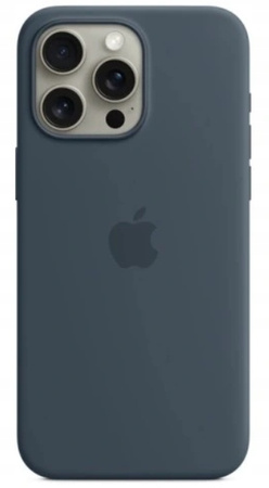 Etui Silikonowe Apple iPhone 15 Pro Max Storm Blue MT1P3ZM/A MagSafe Plecki