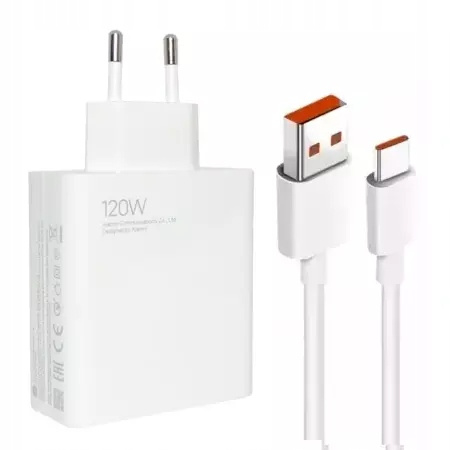 Szybka Ładowarka Sieciowa Xiaomi 120W MDY-14 + Kabel USB-C Do Redmi 11T Pro