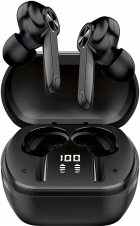Bezprzewodowe Słuchawki Dokanałowe Xqisit TWS300 ANC Earphones Wyświetlacz