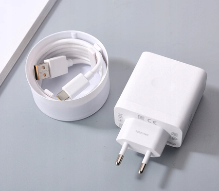 Oryginalna Szybka Ładowarka Oppo 33W USB-A + Kabel USB-C TYP C SUPERVOOC