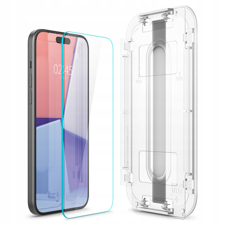 Mocne Szkło Hartowane Spigen Glas.TR EZ FIT Do Apple iPhone 15 Pro 2Sztuki