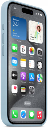 Etui Silikonowe Apple iPhone 15 Pro Light Blue MWNM3ZM/A Niebieski MagSafe