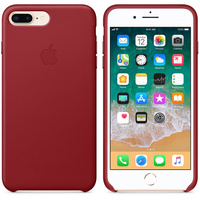 Etui Skórzane Apple iPhone 7 Plus / 8 Plus MQHN2ZM/A Czerwone Red Leather